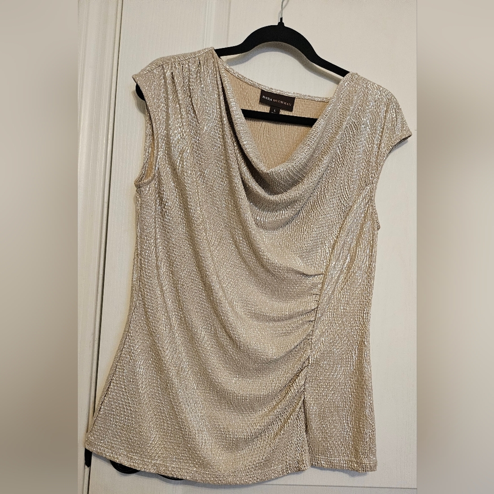Dana Buchman Gold Drape Blouse